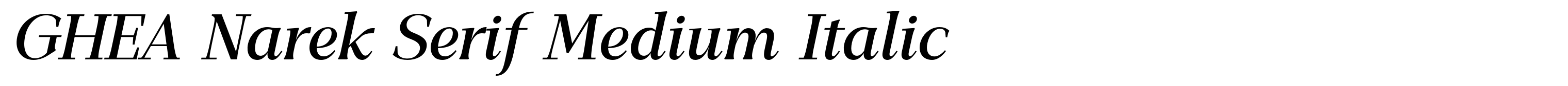 GHEA Narek Serif Medium Italic